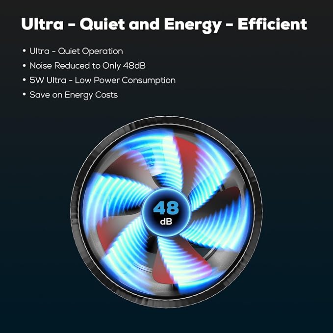 4 Inch Inline Duct Fan with Speed Controller –130 CFM, Ultra-Quiet 48dB, 5W Energy Efficient – for Grow Tents, Hydroponics, Attic, Greenhouse, Ventilation, Exhaust (4in Inline Fan) - Image 3