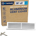 30x6 Inch (Duct Opening) Air Return Vent Cover Decorative – Premium Aluminum AC Vent Cover for Ceiling & Wall, Rustproof Grille, Ideal for Home HVAC Grille, Durable & Easy to Install by ACLAMINAIRE by LAMINAIRE