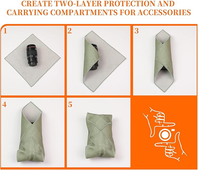 Camera Protective Wrap, Lens Protector, Magic Self-Adhesive Cloth for DSLR/Camera Lens/Phone/Accessories, 13.8''*13.8'' - Image 6