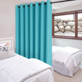 DWCN Room Divider Curtain - Extra Wide Blackout Curtain for Sliding Glass Door, Living Room, Bedroom Partition and Shared Office Space, 1 Grommet Curtain Panel, 10ft Wide x 8ft Tall, Turquoise by DWCN