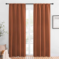 NICETOWN Blackout Curtains and Drapes - Thermal Insulated Solid Rod Pocket Blackout Draperies/Panels (Burnt Orange, 1 Pair, 42 by 84 inches) by NICETOWN