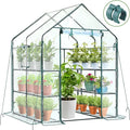 Ohuhu Plastic Greenhouse for Outdoors: Portable Walk in Plant Green House with Improved Transparent PVC Cover, 3 Tiers 12 Shelves Stands Small Greenhouses Backyard Green Houses for Outside Heavy Duty by Ohuhu