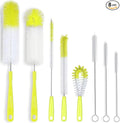 ALINK 8-Pack Bottle Cleaning Brush Set - Long Bottle Cleaner for Washing Beer/Wine Narrow Neck Bottles, Hummingbird Feeder, Sport Well, Plus Kettle Cleaner, Straw Brush by ALINK