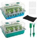 Self-Watering Seed Starter Tray 2 Packs, 96 Cells Seed Starter Kit with Humidity Vented Domes and High Lid, Germination Kit for Indoor Greenhouse Seed Starter by Hanaoyo