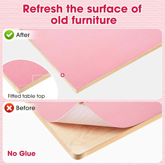 Drawer and Shelf Liner, Non-Slip Kitchen Cabinet Liners Non-Adhesive Thick Strong Grip Waterproof Washable Mats Protect Dresser Shelves Cupboard Bathroom Cabinets, Pink, 12 in X 30 FT - Image 8
