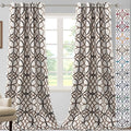 H.VERSAILTEX Blackout Curtains for Bedroom Printed Design 96 Inch Length 2 Panels Set Thermal Insulated Curtains for Living Room Geometric Modern Grommet Window Drapes, Taupe and Brown by HVERSAILTEX