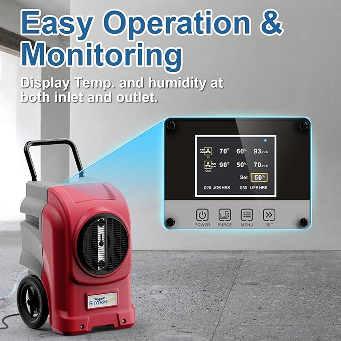 ALORAIR 270 Pints Commercial Dehumidifier with Pump, Whole House Dehumidifiers for Large Room, Industrial Large Dehu with Drain Hose for Basement, Water Damage Restore, Limited 5 Years Warranty - Image 2