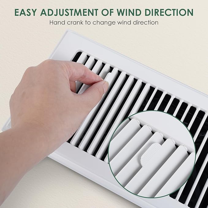 Register Booster Fan 4"x10", 10-Speed Quiet Vent Fan with Negative Ion, Thermostat & Remote, Enhances and Improves Heating & Cooling Efficiency, Air Vent Booster for Home Room Comfort, White - Image 2