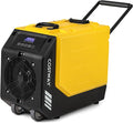 COSTWAY 190 PPD Commercial Dehumidifier with Pump, Rotational Molded Crawl Space Dehumidifier with 26Ft Drain Hose for Water Damage Restoration, Basement (Yellow) by COSTWAY