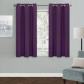 MYSKY HOME Blackout Curtain for Bedroom, Purple Curtains 54 Inch Long Small Window Curtains Grommet Room Darkening Curtain, Thermal Insulated Curtain, 1 Curtain Panel, 42 x 54 Inch, Purple by MYSKYHOME