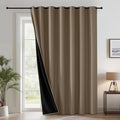 RYB HOME Extra Long 100% Blackout Room Divider Curtains for Bedroom 108 Inch Long, Extra Wide Privacy Sliding Door Blinds for Patio/Living Room/Dining, 1 Panel, W100 x L108, Mocha by RYBHOME