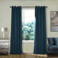 ChadMade Blackout Lined Premium Velvet Curtain Midnight Blue 72Wx84L Inch (1 Panel), Eyelet Grommet for Livingroom Bedroom Theater Studio, Leon Collection by ChadMade