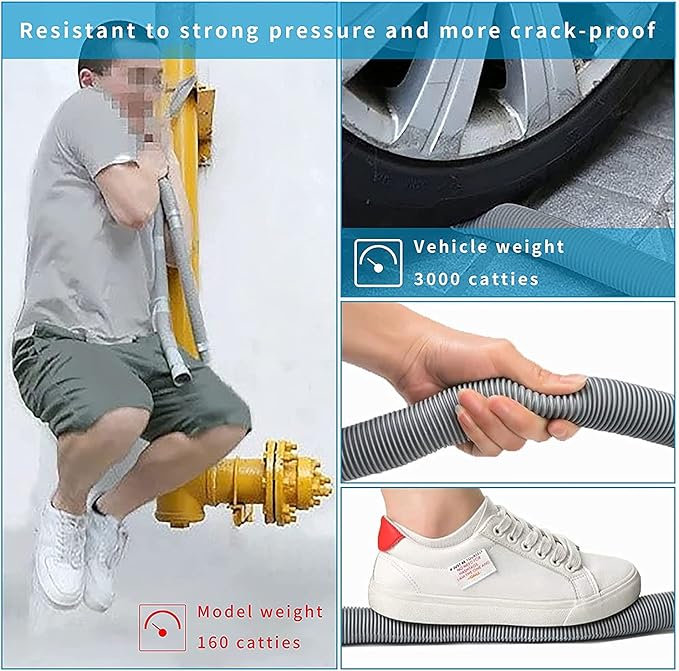 10ft Washing Machine Drain Hose, Universal Drain Hose Extension Kit for Washer, Dishwasher, Flexible Discharge Hose for LG/GE/Samsung, Fit up to 1-1/2 Inch Drain Outlets (10) - Image 6
