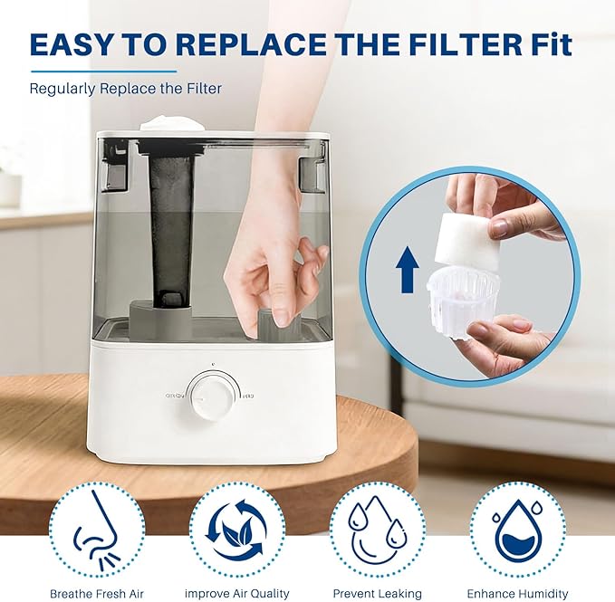 30 Pack Top Fill Humidifier Filter Replacement for LEVOIT Classic160, Dual150, Dual200S, Classic300(S), LV600S, OasisMist 450S, Superior6000S Series Humidifiers to Improve Humidification - Image 6