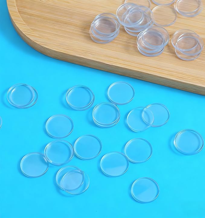 100Pcs Glass Table Top Anti Slip Pads, Clear Rubber Glass Table Top Bumpers Protectors for Tables, Anti Slip Silicone Dots Pads for Glasses Furniture Photo Frames Kitchen Cabinets, 2mm Thickness - Image 7