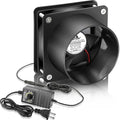 GDSTIME 3 Inch Solder Fume Smoke Extractor Fan with Speed Controller, 80mm Small Axial Exhaust 12V Computer Fan with 110V 120V AC Plug for Soldering, 3D Printer Enclosure, DIY Workstation by GDSTIME