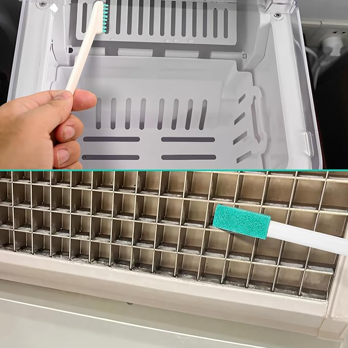 10Pcs Ice Maker Cleaning Brush Kit- 8 Pcs Crevice Cleaning Brush and 2 Pcs Drain Pipe Brushes Small Cleaning Tools for Tight Spaces Corner - Image 4