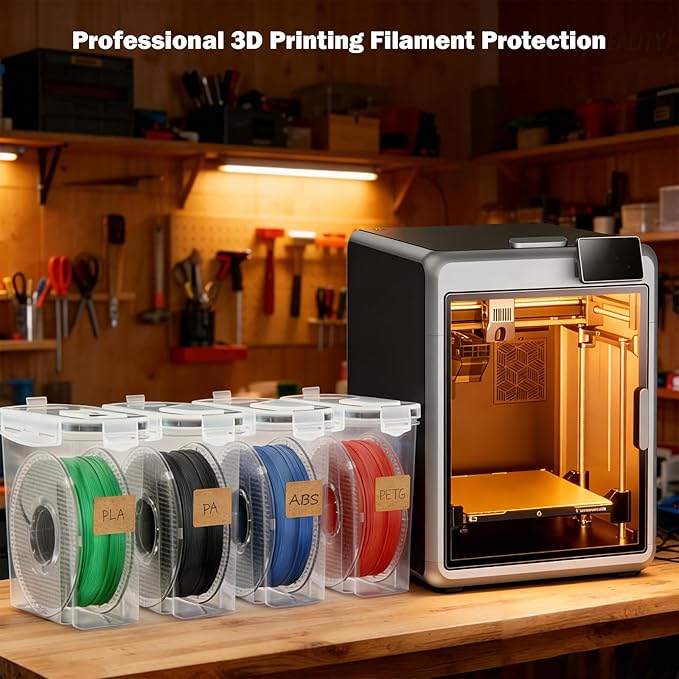 Filament Storage Box 4-Pack - 4.0L Waterproof Dust-Proof Container for 3D Printing Filament with Desiccant & Label, DIY Dry Box Upgrade Accessories Included - Image 6
