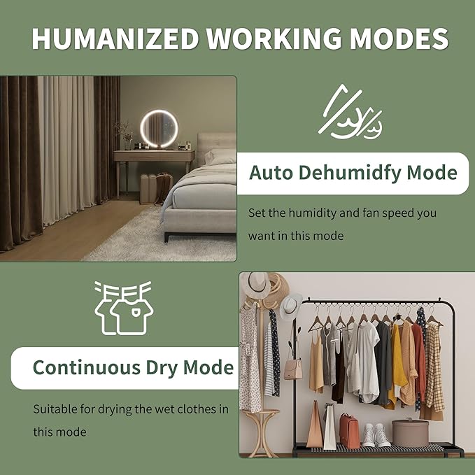 Shinco 86 Pints Dehumidifier for Home and Basements, 5000 Sq.Ft Dehumidifiers with Drain Hose, Auto or Manual Drainage, Auto Defrost, Quietly Remove Moisture, Intelligent Humidity Control, 24HR Timer - Image 9