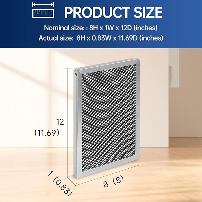 5695 Dehumidifier Filter MERV 8 Washable 8 x 11.7 x1 Compatible with Whole-House Dehumidifiers Models 1820 1820Z E070 E070KZ E070KZM E070N E070T E070Z Replacement Filter 2 Packs - Image 3