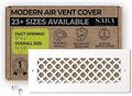 SABA Home Decor Air Vent Cover Grille - Acrylic Plexiglass 4" x 12" Duct Opening, 6" x 14" Overall White Finish Covers for Walls & Ceilings NOT for Floor USE, Venetian (4" x 12" with Screws, White) by SABAHomeDecor