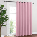 NICETOWN Blackout Sliding Door Curtains 84 Inch Length, Extra Wide Room Divider Grommet Energy Saving Thermal Insulated Curtain for Patio Door Window(W80 x L84, 1 Panel, Rouge Pink) by NICETOWN