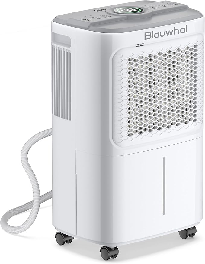 Dehumidifier for Home Basement 2000 Sq.Ft, Dehumidifiers for Home Large Room with Drain Hose for Bathroom Bedroom 2L Water Tank (30 pint) by Blauwhal
