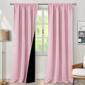 BGment Extra Long Living Room Blackout Curtains 95 Inch Length, Thermal Insulated Room Darkening Soundproof Kids Full Room Darkening Girls Baby Curtains for Bedroom, Each Panel 52 Inch Wide, Pink by BGment