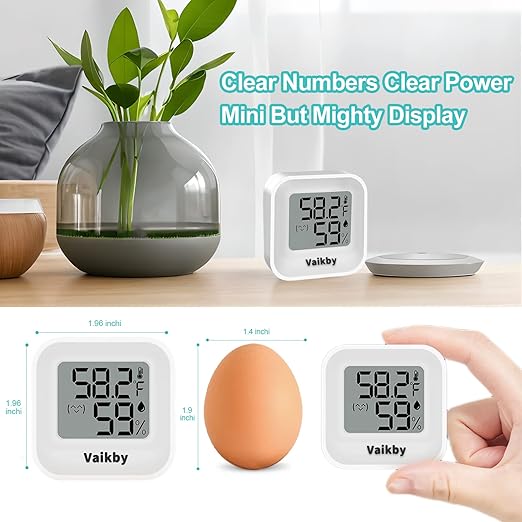 Indoor Humidity Meter Hygrometer 4Pack, Room Thermometer for Accurate Room Temperature Monitor, Digital Hygrometer with Indoor Thermometer for Home, Baby Nursery, and Humidity Sensor Enhanced Comfort - Image 6