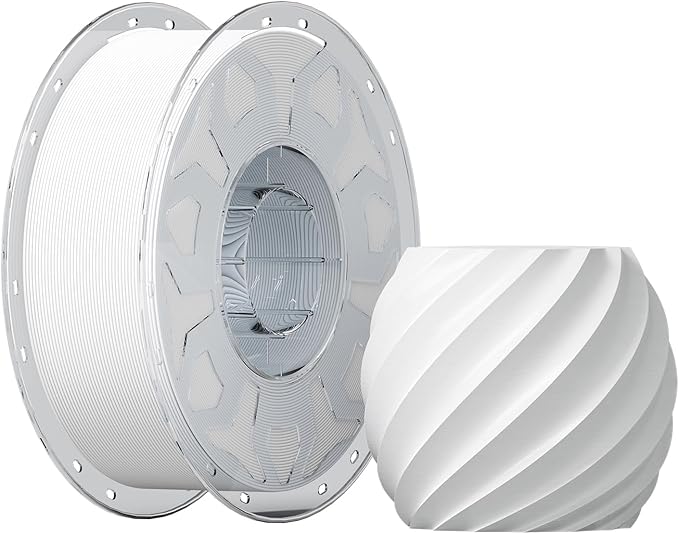 Creality PLA Filament 1.75mm White, 3D Printer Filament 1kg (2.2lbs) Spool, High Toughness & Warp-Free, Dimensional Precision ±0.03mm, Printing Filament for All FDM 3D Printers by CREALITYFALCONLASERENGRAVER