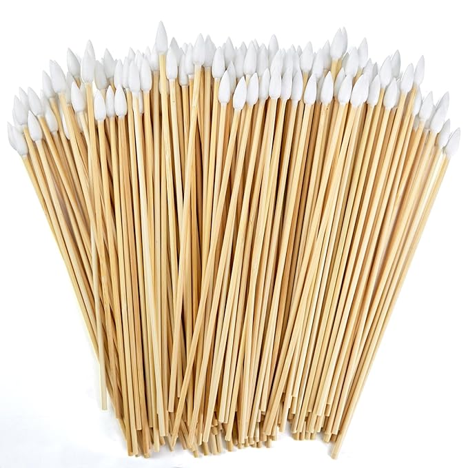 1000PCS 6" Pointed Cotton Swabs - Long Swab with Bamboo Sticks - Lint Free, Highly Absorbent Precision Cotton Tip for Tight Space Cleaning - Image 7