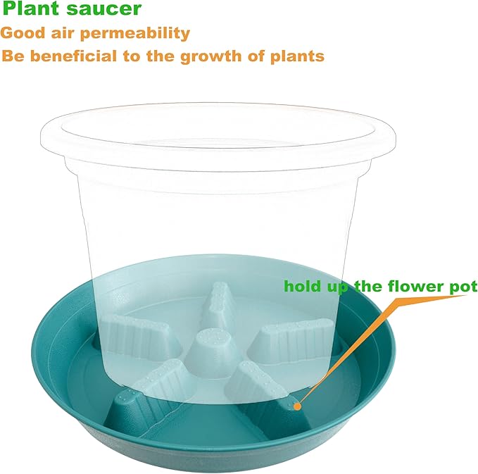 4 Pack Plant Saucer 12 inch, 8 10 14 17 inch, Plant Stand Plastic Plant Saucers for Indoors Outdoor, Heavy Duty Flower Saucers for Potted Plants, Pot Saucers for Plants, Grow Bags Saucers - Image 3