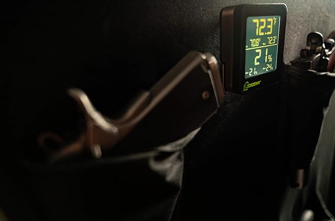 LOCKDOWN Digital Hygrometer with Convenient Design, Backlit Screen and Min/Max Reading for Temp and Humidity Monitoring in Safes, Rooms, Cases and Cabinets - Image 3