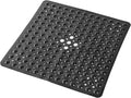 Anti-Slip Bathtub Shower mat, 20.8×20.8（Approximately 53×53cm） inch Soft Oversized Machine Washable Non-Slip Bathtub mat with Drainage Holes, Bathroom Floor Suction Cup.（1-Opaque Black） by ERASILKEN-X