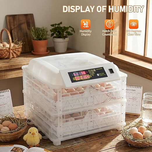 Winado Incubators for Hatching Eggs, 96 Egg Incubator with Automatic Egg Turning & Temperature Control, Egg Candler, and Day Counter for Chicken, Duck, and Quail Eggs Hatching - Image 3