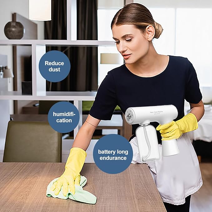 Handheld Humidifiers ，Atomizer Sprayer，Rechargeable ULV Nano Sprayer with Blue Light,Electrostatic ULV Atomizer Sprayer，Electrostatic Portable Sprayer - Image 7