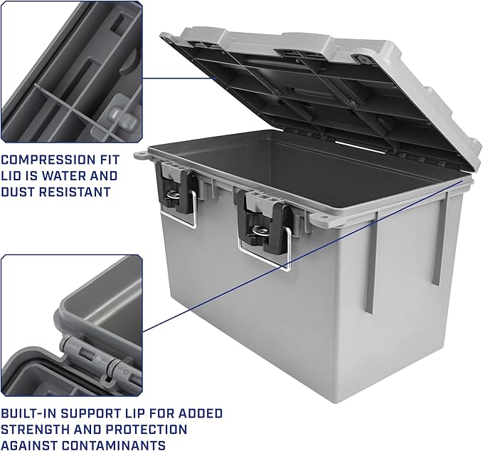 Sheffield 12775 XL Storage Bins With Lids, 2-Pack Stackable Storage Bins, Made in USA, Lockable and Water-Resistant Containers with Lids, Plastic Containers for Home, Classroom, and Dorm - Image 6