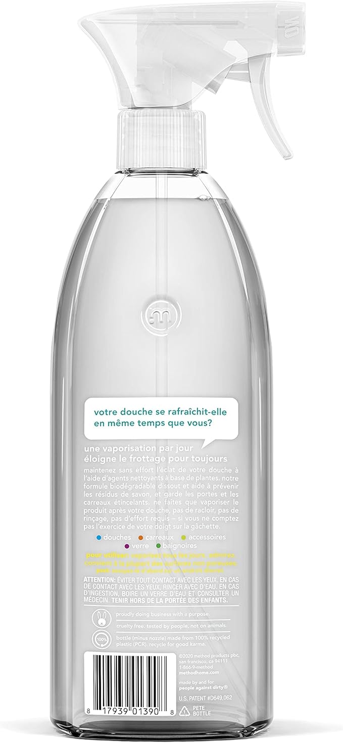 Method Daily Shower Spray Cleaner, Eucalyptus Mint, For Showers, Tile, Fixtures, Glass and Tubs, fl 28 oz (Pack of 1) - Image 2