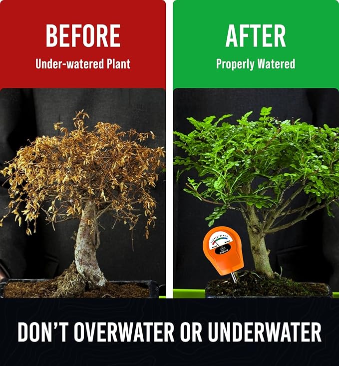 GROWIT Soil Water Monitor for Plants - Soil Moisture Meter | Hydrometer for Plants | Plant Moisture Meter Houseplants | Water Tester for Plants | Farming Indoor and Outdoor Plants- Orange - Image 3