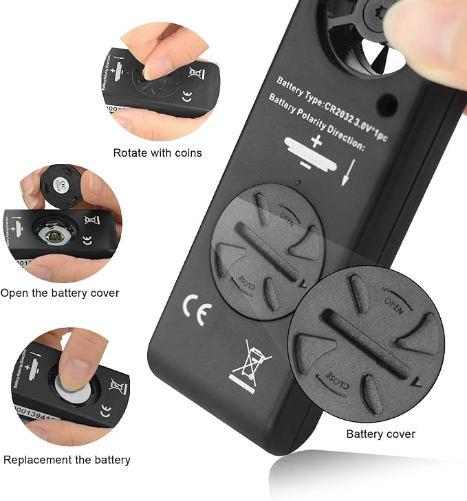 Anemometer Handheld Wind Speed Meter for Measuring Wind Speed Temperature and Max/Average/Current, High Precision Anemometer Measuring for Windsurfing Sailing Fishing Outdoor Activities - Image 5