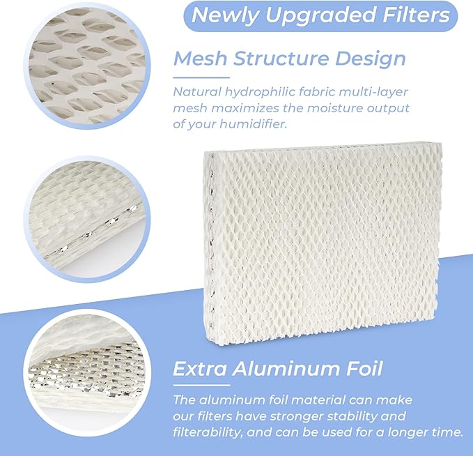 ANTOBLE 4 Pack MD1-0002 Replacement Humidifier Wick Humidifier Filters Compatible with Vornado MD1-0001 MD1-0002 MD1-1002 EVAP1 EVAP3 EVAP40 EVAP50 Humidifier - Image 3