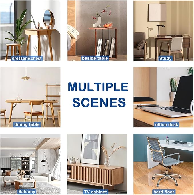 16X30 Inch Clear Plastic Dining Table Protector Cover PVC Vinyl Desk Blotter Pad Mat Wooden Furniture Coffee Glass Corner Bar End Side Table Top Protection Countertop Pad Waterproof - Image 6