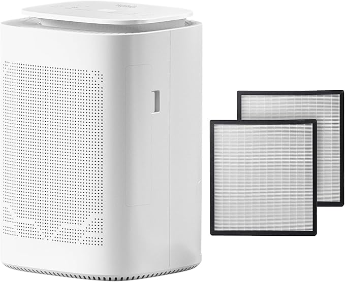 Dehumidifier and Air Purifier Combo HEPA H13 Filter and Negative Air Ion Function,54oz(1600ML) Water Tank with Drain Hose,24hrs Auto-Off Timer,Idea for Bedroom,Bathroom(W) by Unknown