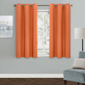 MYSKY HOME Burnt Orange Blackout Curtains for Bedroom, Grommet Room Darkening Curtain, Short Curtains 54 Inch Long Kitchen Curtains Thermal Insulated Curtain 1 Panel, 42 x 54 Inch, Orange by MYSKYHOME