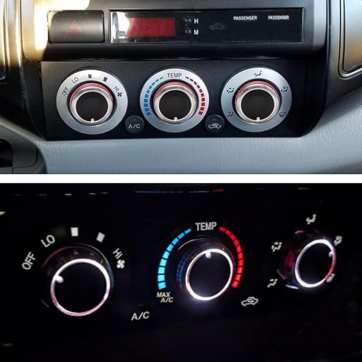 JDMCAR Compatible with Toyota Tacoma 2005-2015 A/C Air Conditioning Control Switch Knob Button, HVAC Control Knob Tacoma Heater Temperature HVAC Fan Control Knob (A Set of 3 Knobs) - Red - Image 7