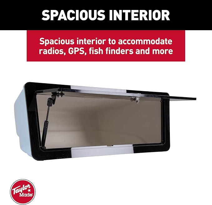 Taylor Made Electronics Box (27" W x 26" D x 10" T) for T-Top Boats, Watertight Plexiglass Door Panel, Stainless-Steel Lock, Corrosion-Resistant Hardware, Protects Valuables - Image 8