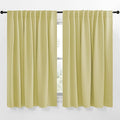 NICETOWN Blackout Curtain Panels Window Draperies - (Paler Yellow Color) 62x63 inch, 2 Pieces, Insulating Room Darkening Blackout Drapes for Doorway Shower Bathroom Laundry Room Bifold Door by NICETOWN