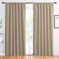 NICETOWN 2 Panels Blackout Curtains, Rod Pocket Thermal Insulated Drapes 84 inches Long, Easy-Care Modern Home Decoration Sunshades for Guest Room, Living Room, Office, 62 x 84 Inch, Soft Taupe by NICETOWN