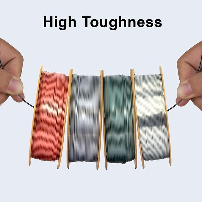 ERYONE Silk PLA Filament for 3D Printer, 1.75mm +/- 0.03mm, 1kg (2.1LBS)/Spool, Silk Silver - Image 5