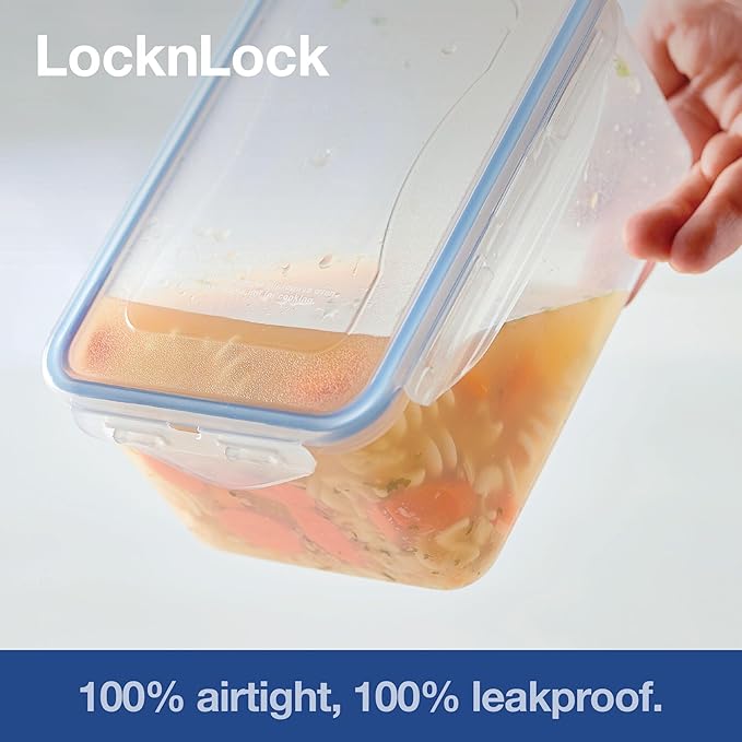 LOCK & LOCK Easy Essentials Pantry Food storage containers with lids / Pantry storage / Airtight containers, BPA free - Square - 11 cup - Great for Sugar, Clear - Image 5